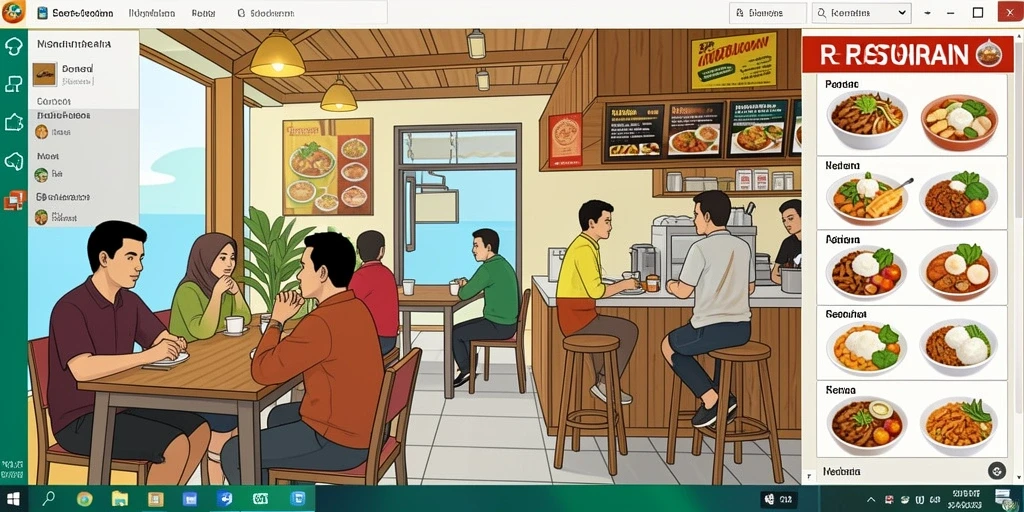 Tangkapan layar dari karakter utama dalam aksi.