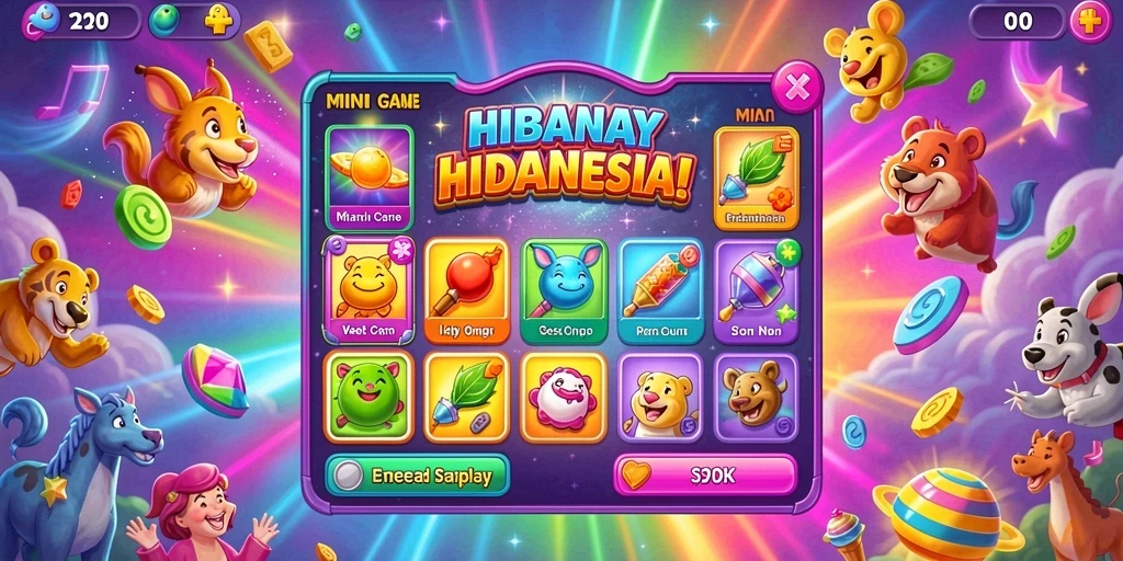 Tampilan karakter yang dapat disesuaikan dengan berbagai pilihan.