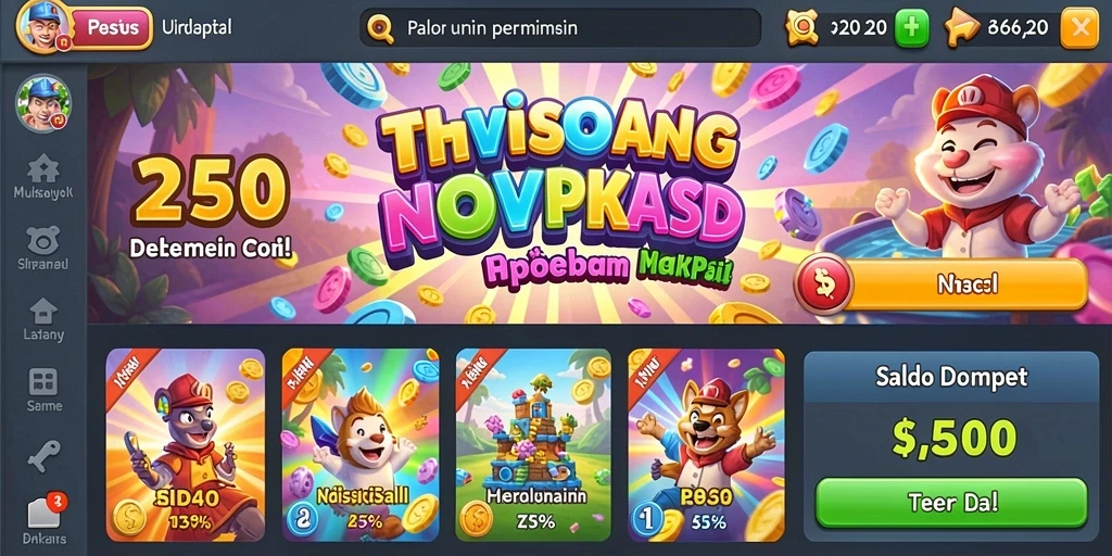 Tampilan awal permainan yang menarik.